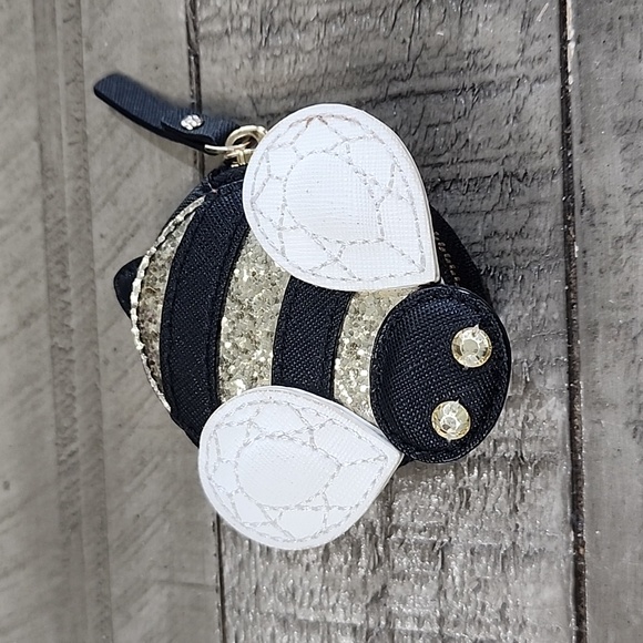 Kate Spade Black and Gold Bee Coin Purse - Picture 1 of 4